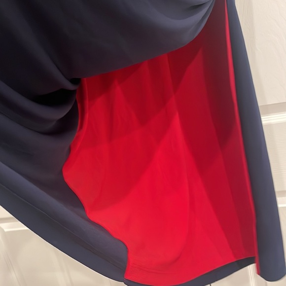 Ralph Lauren navy and red stretch dress Size 12 E20 - Picture 3 of 9